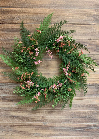 24" Lace Fern Wreath