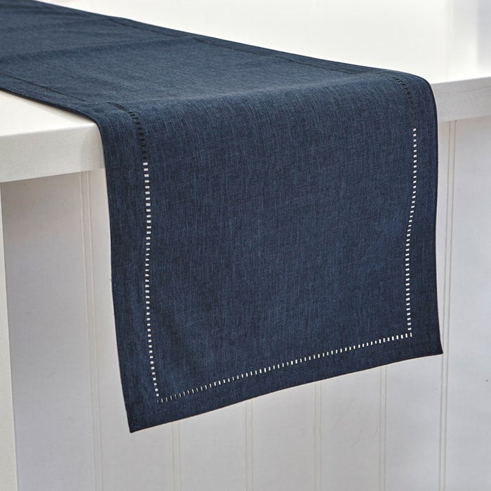 Linen Look Table Runner Navy