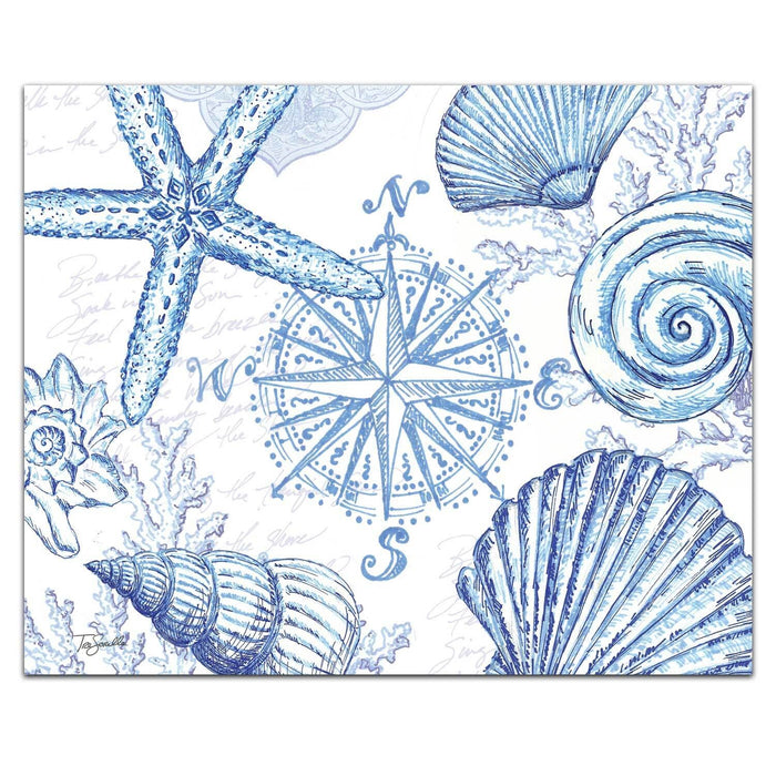 Glass Cutting Board - Sea Shell 10x8