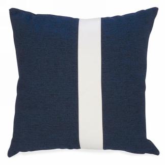 Blue color block cushion