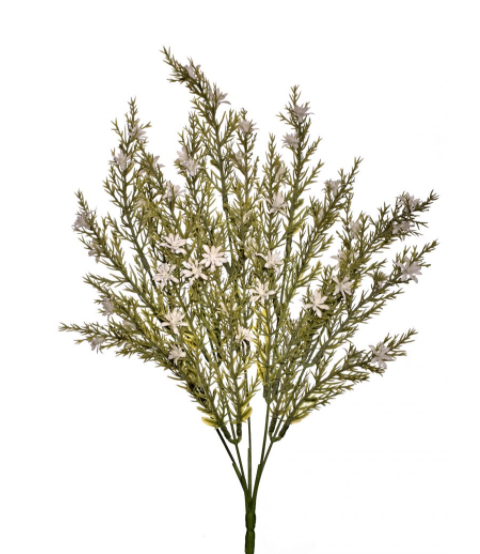 12.5″ HEATHER BUSH – WHITE