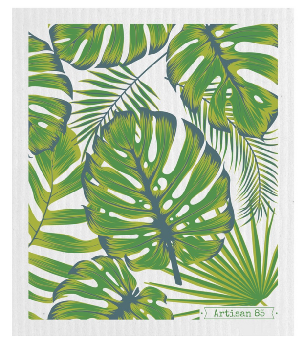 TROPICAL LEAVES Swedish Cloth