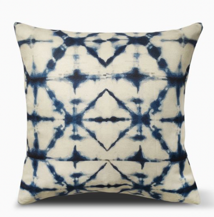 Shibori Pillow - Indigo (20"