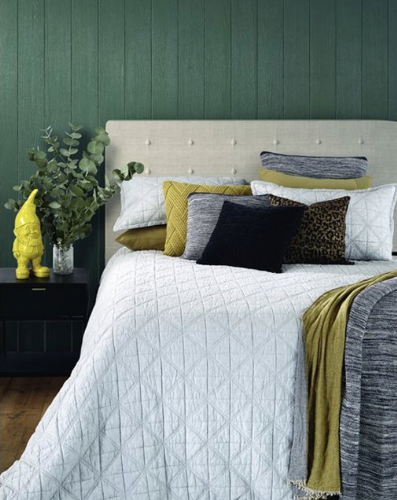 GRIGIO GREY QUILTED DUVET COVER