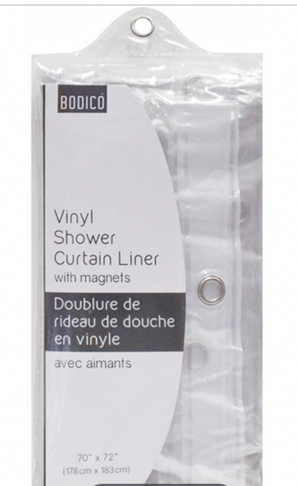 VINYL SHOWER CURTAIN CLEAR