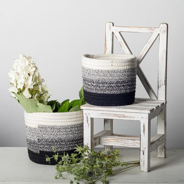 Basket - Black, Grey & White
