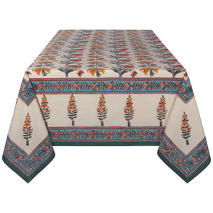 Marigold Block Print Tablecloth 60x90