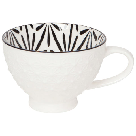 White Stamped Latte Mug 14oz