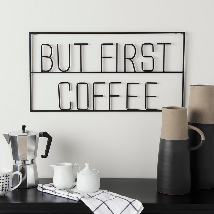 Metal, cut-out "Coffee First"