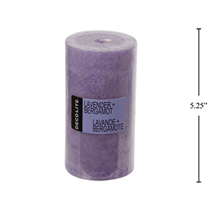 Pillar, Lavender + Bergamot, 2.75" x 5.25
