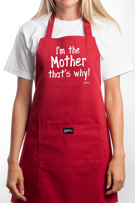 I'm The Mother . Apron . Red