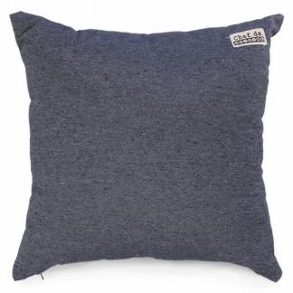 Denim blue solid cushion