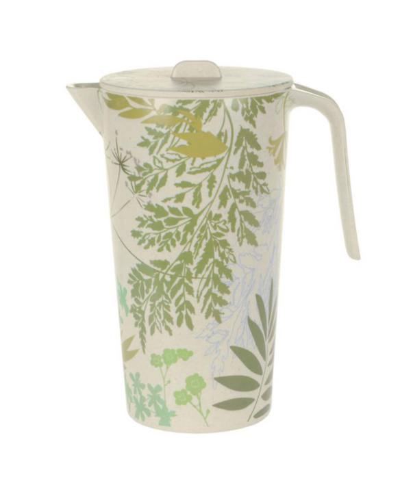Bamboo Pitcher - Green Leaves