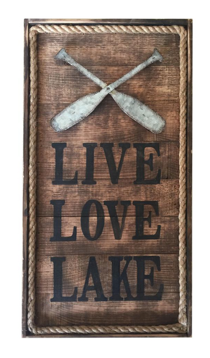 Wood Sign - Live Love Lake