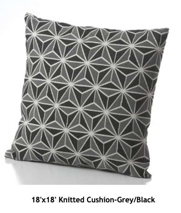 Knitted Cushion-Grey