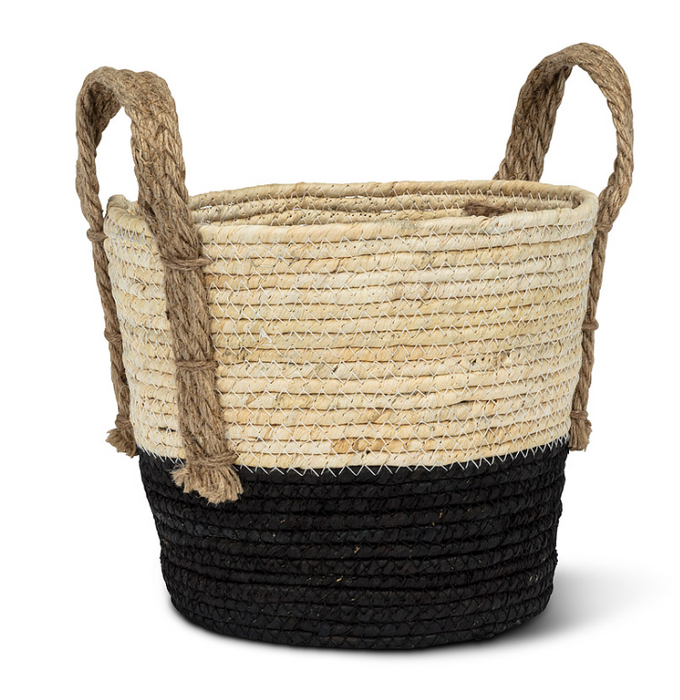 Round Baskets with Jute Handles