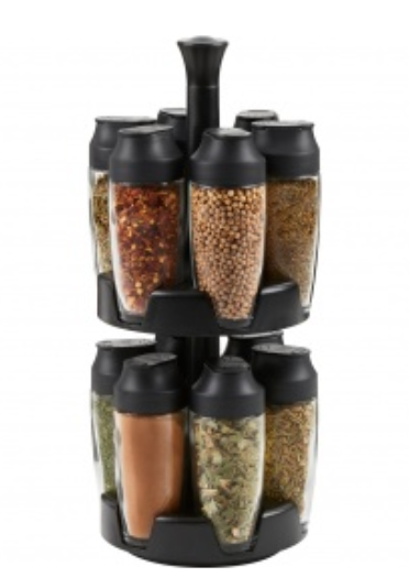 SPICE CAROUSEL WITH 12 SPICE BOTTLES