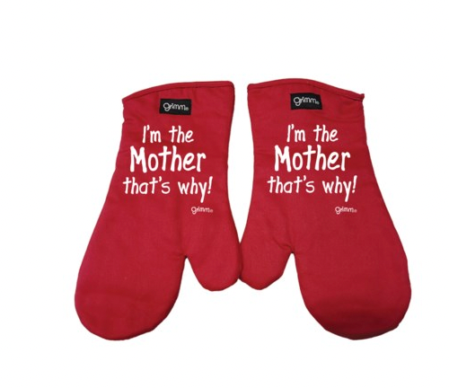 Oven Mitt (PAIR) RED -MOTHER