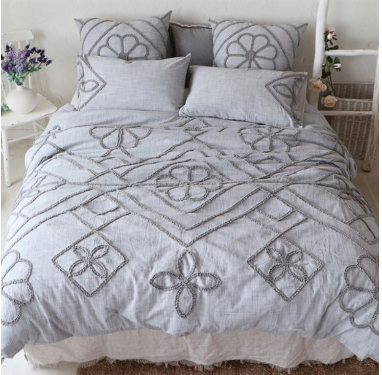 SIDONIE GREY DUVET COVER