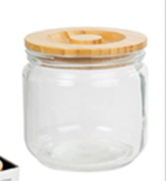 Glass Jar w/ Wooden Lid