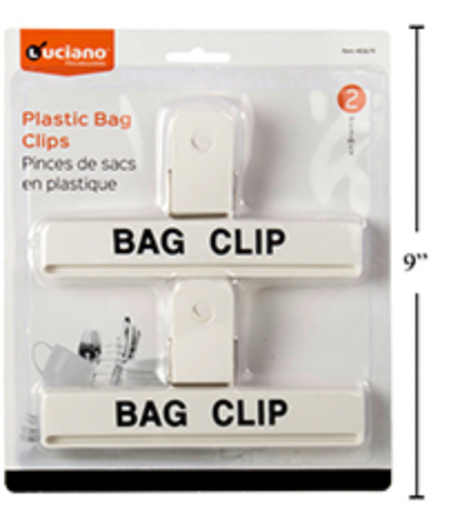 2-pc 6" Plastic Bag Clips