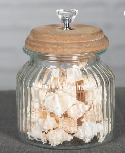 Glass Jar with Wooden Lid