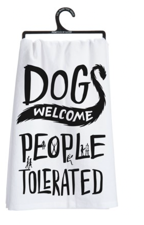 DISH TOWEL - Dogs Welcome