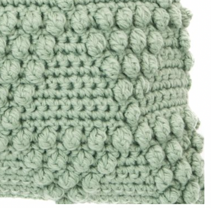 BUBBLE KNITTED Sage PILLOW