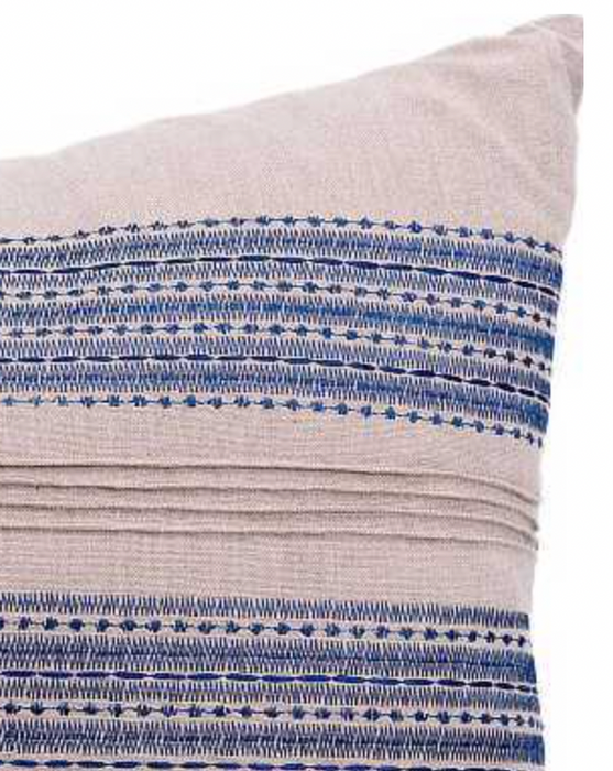 Pillow ROM 18 X 18 blue/linen