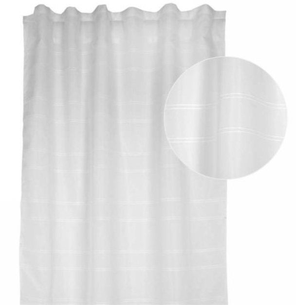 White opaque curtain