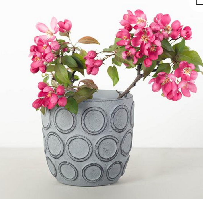 Cement Flower Pot - Navy