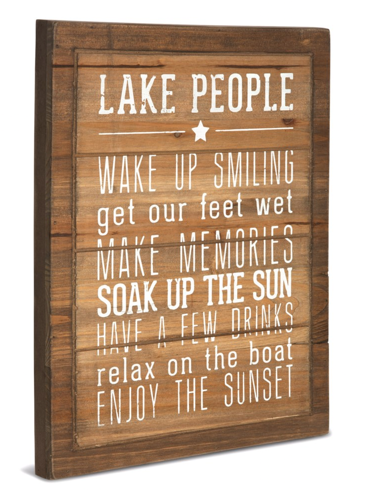 Lake People Rules sign