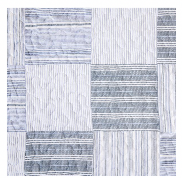 MARTY BLUE STRIPED QUILT