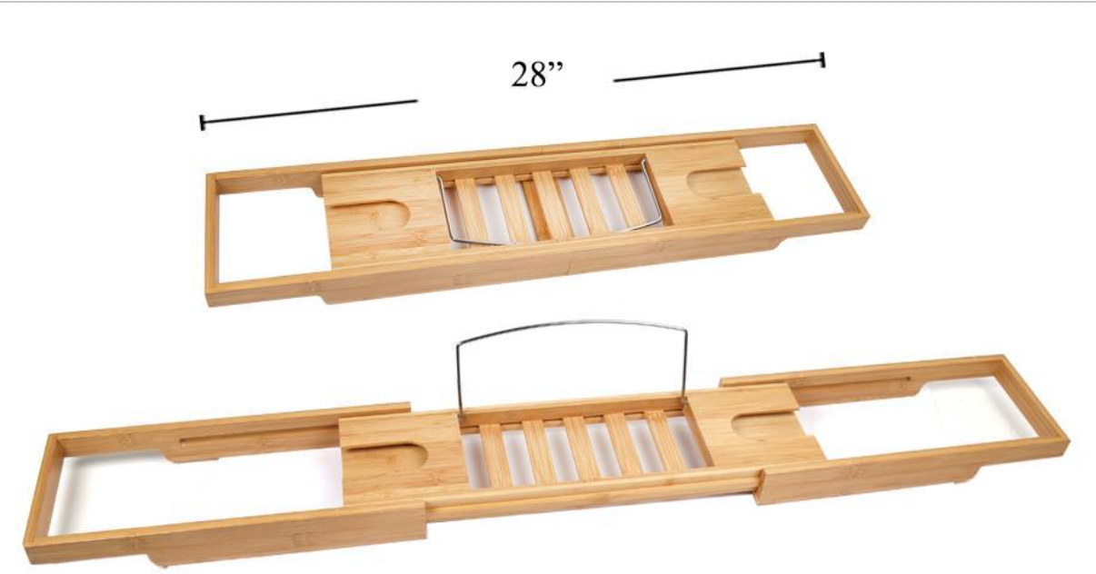 BAMBOO BATH CADDY, 103.5-70X14.7X4.6CM