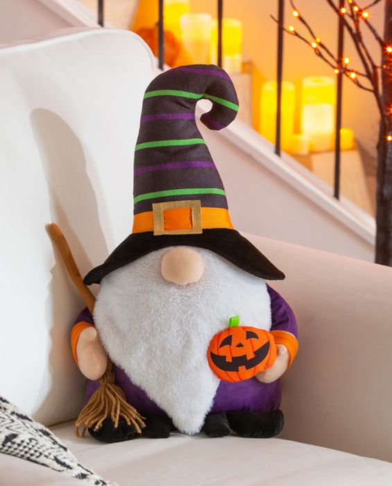 Halloween Gnome Shaped Pillow