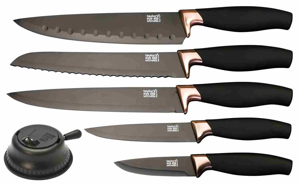 Brooklyn Black 5 pc Kitchen Knife set