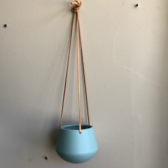 Leather Hanging 5" blue
