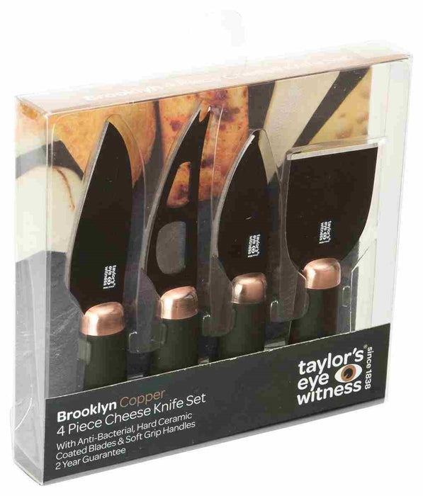 4pc Brooklyn Copper Cheese Knife Set