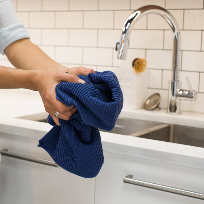 Kitchen Towel Ripple Indigo